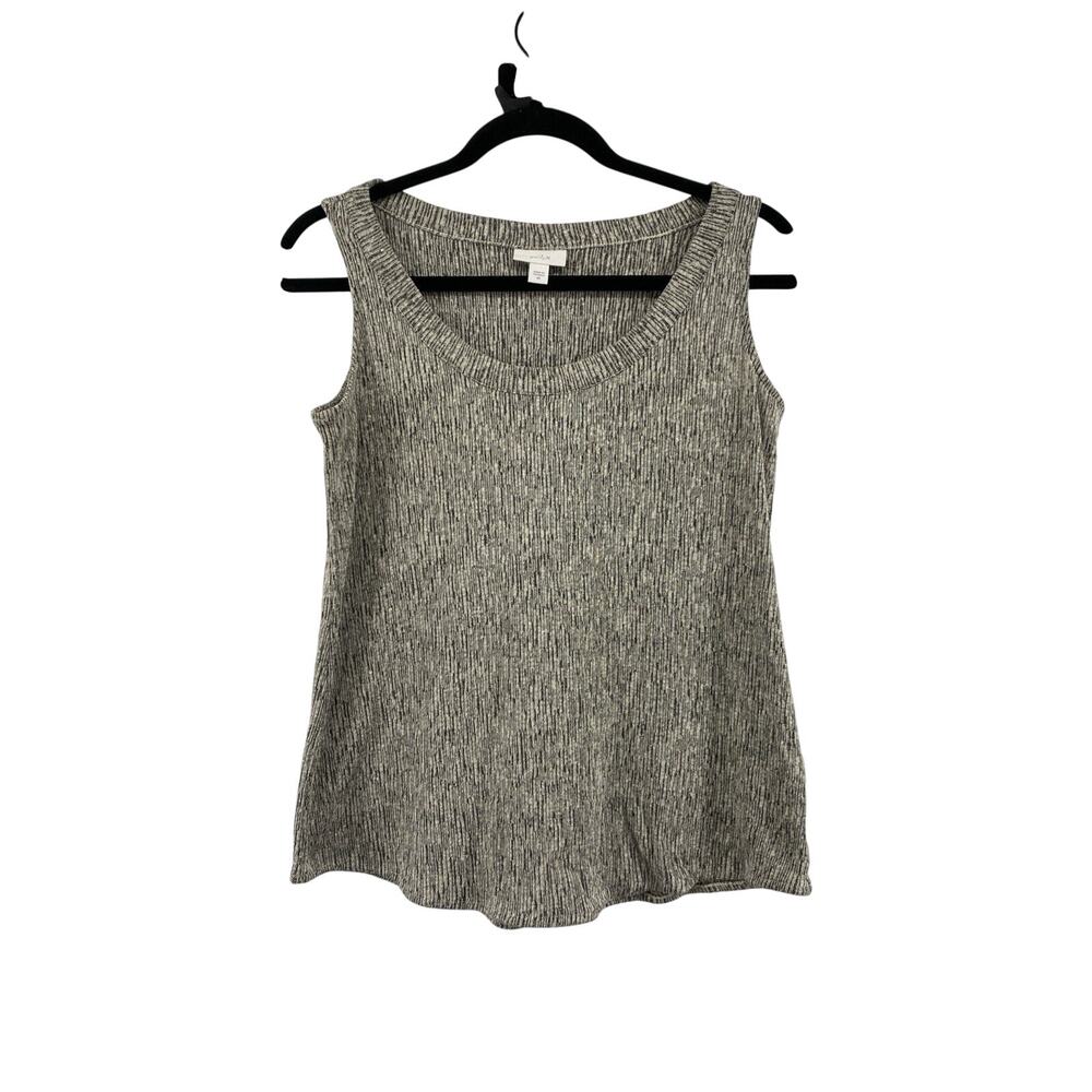 Pure Jill Tank Top Womens Size XS Gray Heather Linen Cotton Blend